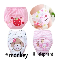 4pcs Waterproof Baby Girls Potty Training Pants - Pink Series (Infant Underwear for 6-10kg)