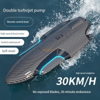 30KM/H RC Boat 2.4 G Brushless Electric twin turbo High Speed Racing Speedboat Waterproof Yacht carbon Boat RC Electric Kid Toy