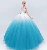 case for barbie doll clothes Princess dress trailing wedding bride marriage dress for barbie accessories toys house ornaments