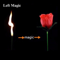 1PCS Torch To Flower-Torch To Rose-Fire Magic Trick Flame Appearing Flower Professional Magician Bar Illusion Stage Props G8156