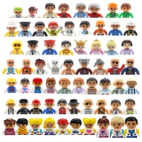 Big Size Action Figures City Princess Policemen Family Building Block Doll Character Accessory Toys Assembly Children Kids Gift