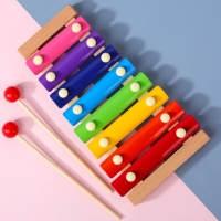 8 Scale Toy Xylophone Montessori Educational Toy Wooden Eight-Notes  Style Xylophone Children Kids Baby Musical Funny Toys Gift