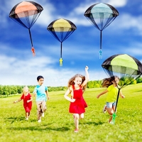 Kids Hand Throwing Parachute Toy for Children's Educational Parachute with Figure Soldier Outdoor Fun Sports Play Game Kids Game