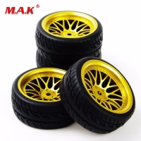 BBG PP0150 1:10 Scale Rubber Tires and Wheel Rims with Foam Insert and12mm Hex fit HSP HPI RC On Road Car Model Accessories