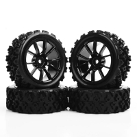 4pcs 12mm HEX Rubber Tyre Wheel Hub For RC 1:10 Rally Racing Off Road Car HPI HS