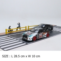 G-Fans 1/64 Roadway Model Display Use For Model Car Station Parking Lot Gifts Collection