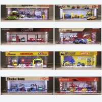 Assemble Diorama 1/64 Model Car LED Lighting Display Garage with tools set and USB Connector