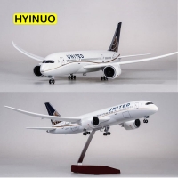 1/130 Scale 43cm Airplane 787 B787 Dreamliner Aircraft American United Airlines Model Light Wheel Diecast Resin Plane