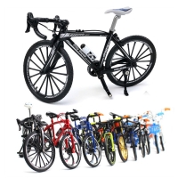 Diecast Metal Bicycle Model 1:10 Scale City Folded Road Race Cycling Mini Bike for Collection Friend Children Gift Boys Toys