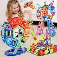 ZKZC 21-180pcs Big Size Magnetic Designer Magnet Building Blocks Construction Set Magnetic Bircks DIY Toys For Children Gifts