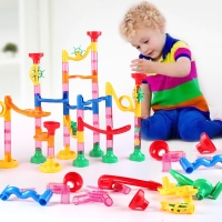 DIY Maze Balls Track Building Blocks Toys For Children Construction Marble Race Run Pipeline Block Educational Toy Game