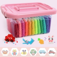 15000Pcs Plastic Box Hama Beads Perler Water Beads Spray Aqua Magic Educational 3D Beads Puzzles Accessories for Children Toys