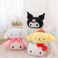 Kawaii Cinnamoroll Sanrio Plush My Melody Plushie Kt Cat Kuromi Pillow Cute Sanrio Car Accessories Seat Headrest Neck Cushion