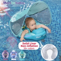 Mambobaby Baby Float With Canopy Swimming Ring For Infant No Inflation Pool Floaties Accessories 6-10 Months 1 Years Water  Toys