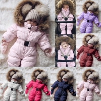 Winter Clothes Infant Baby Snowsuit Boy Girl Romper Jacket Hooded Jumpsuit Warm Thick Coat Outfit Kids Outerwear Infant Clothing