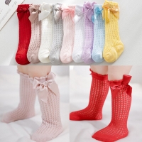 USD12 Free Shipping 0-2Years Cotton Knee High Socks Baby Girls Newborn Infant Toddler Kids Children Socks Spring Summer