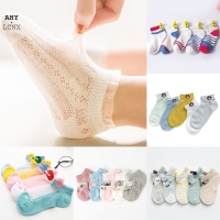 5 Pairs/lot Newborn Baby Socks Boys Girls Summer Socks Kids 100% Cotton Breathable Thin Baby Boy Socks Mesh Infant Boat Sock