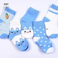 5 Pairs/lot Blue Rabbit Cotton Baby Socks For Boy Girl Socking Babies Cartoon Carrot Fashion Children's Socks For Newborns
