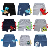 2022 Summer 2-8 Years Children Boys Shorts Catoon Dinosaur Embroidery Baby Boys Sports Shorts Kids Toddler Little Boy Clothes