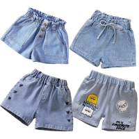 Summer Girls Jeans Shorts Kids Clothes Baby Girl Cotton Cartoon Rabbit Bear Denim Short Korean Toddler Casual Pants