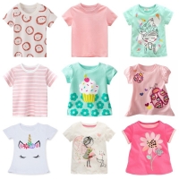 Kids Clothes New Arrival 2021 Summer Comfortable Lovely Toddler Girls Short Sleeve Cartoon Cotton T-Shirt
