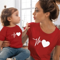 Cute Family Look Matching Clothes Mommy And Me Tshirt Mother Daughter Son Outfits Women T-shirt mom and me clothes