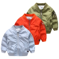 2022 Spring Casual 2-11 12 Years Teenage Children Full Long Sleeve V-Neck Zipper Tops Outwear Coats Kids Baby Boy Jacket Autumn