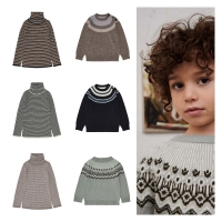 Children's Sweater 2022 Aw Fu Boy Girl Shoulder and Boy Long -sleeved Knitted Ticcoon Sweater Girl Turtleneck Sweater