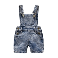2021 New Kids Boys Shorts Jeans Overalls Summer Fashion Casual Style Children Jumpsuit Baby Boys Denim Romper Strap Shorts 0-8 y