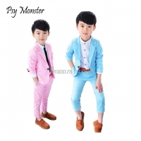 Brand Prince Gentlemen Birthday Dress Blazer + Pants 2PCS Costume Kids Party Tuxedos Boys Formal School Suit for Weddings