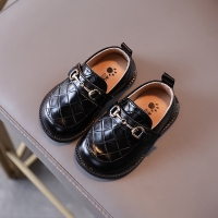 School Kids Shoes For Baby Boy Artificial PU Toddler Shoes Black Beige Color Soft Sole Non-Slip Walking Casual Baby Girl Shoes