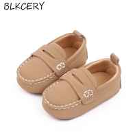 Fashion Leather Infant Crib Shoes for Baby Boy Loafers Newborn Footwear Toddler Soft Sole Anti-slip Moccasins 1 Year Old Gifts