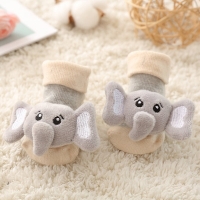 Baby out Footwear Newborn Socks more soft Bottom Winter Warm Velvet Baby learning to Walk Antiskid Cute Sock
