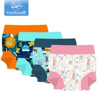 Eezkoala Leakproof Swimming Diaper Newborn Baby High Waist Swimming Nappies Baby Swimwear Boys Girls  Printed Cloth Diapers
