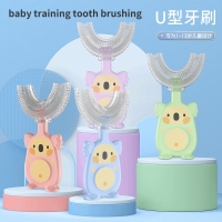 U Shaped Child Toothbrush 360 Degrees Baby Soft Silicone Toothbrush Child Teeth Oral Care Clean Tools Baby Training Brush Teeth