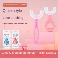 Baby Silicone Toothbrush Children 360 Degree U-shaped Child Toothbrush Teethers Soft Baby Brush Kids Teeth Oral Care Cleaning