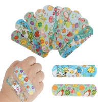 100pcs/bag Cartoon Ocean Fish Skin Patches Adhesive Bandage for Children Baby Breathable Band Aid Wound Dressing Patch Taping