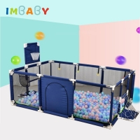 IMBABY Baby Playpen Safety Barrier Children's Playpens Kids Fence Dry Balls Pool For Newborn Playground with Basketball Football