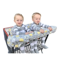 Double Shopping Cart Cover for Twin or Baby Siblings. Guaranteed to Fit Wholesale Warehouse Grocery Stores. Such as Costco