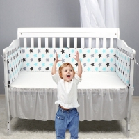 Baby Crib Bed Bumper Printed Long Cotton Newborn Bedding Set For Boy Girl Baby Infant Bedside Protector Room Decor 30*130cm
