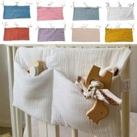 Baby Bed Hanging Storage Bags Newborn Crib Bedside Organizer Toy Diaper Pocket Trolley Accessories Nappy Store Bag For Babies