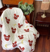 bear Newborn Comforter INS Kindergarten Air Conditioner Kids Lunch Break Bedding Cute Baby Quilt Thin Blanket Love Rabbit