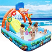 New Water Slide For Children Fun Lawn Water Slides Inflatables Pools For Kids Summer Children's Slide Set Backyard Outdoor Toys