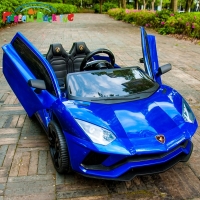 Children's electric car four wheeled double car with remote control baby car 1-3 toys 4-5 years old can seat two people.