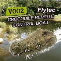 Flytec V002 RC Fake Crocodile Head Remote Control RC Boat Halloween Decoration Joke Prank Maker Fun Novelty Simulation Spoof Toy