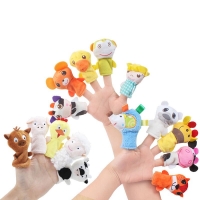 5 Pcs/1 Lot Cartoon Animal Finger Puppet Child Toys Parent-child Early Childhood Education Puzzle Doll Kids Toy Plush Toys