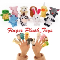 10pcs/set Animal Finger Puppet Plush Toys Child Baby Favor Dolls Tell Story Props Cute Cartoon Animal Doll Kids Toys