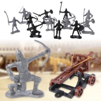 14Pcs/set Medieval Knights Toy Catapult Crossbow Soldier Figures Playset Chariot