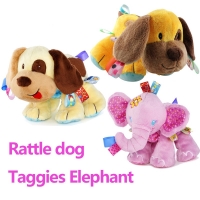 Taggies Elephant figurine Rattle dog Soft Stuffed Plush Crib Rattles Hanging Hand newborn Baby Toys Rattles Kid gift Dolls