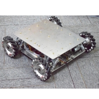 40KG Load Shock-absorbing Suspension Omni Mecanum Wheel Robot Car Chassis Platform with 4pcs 24V Motor Arduino Controller